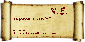 Majoros Enikő névjegykártya